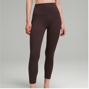 lululemon Align High-Rise Leggings with Pockets 25" NWT Espresso Size 6